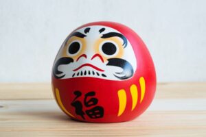 Daruma, a symbol of perseverance and luck.